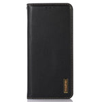 KHAZNEH for Xiaomi Redmi Note 12 4G Phone Case RFID Blocking Stand Wallet Genuine Cowhide Leather Cover