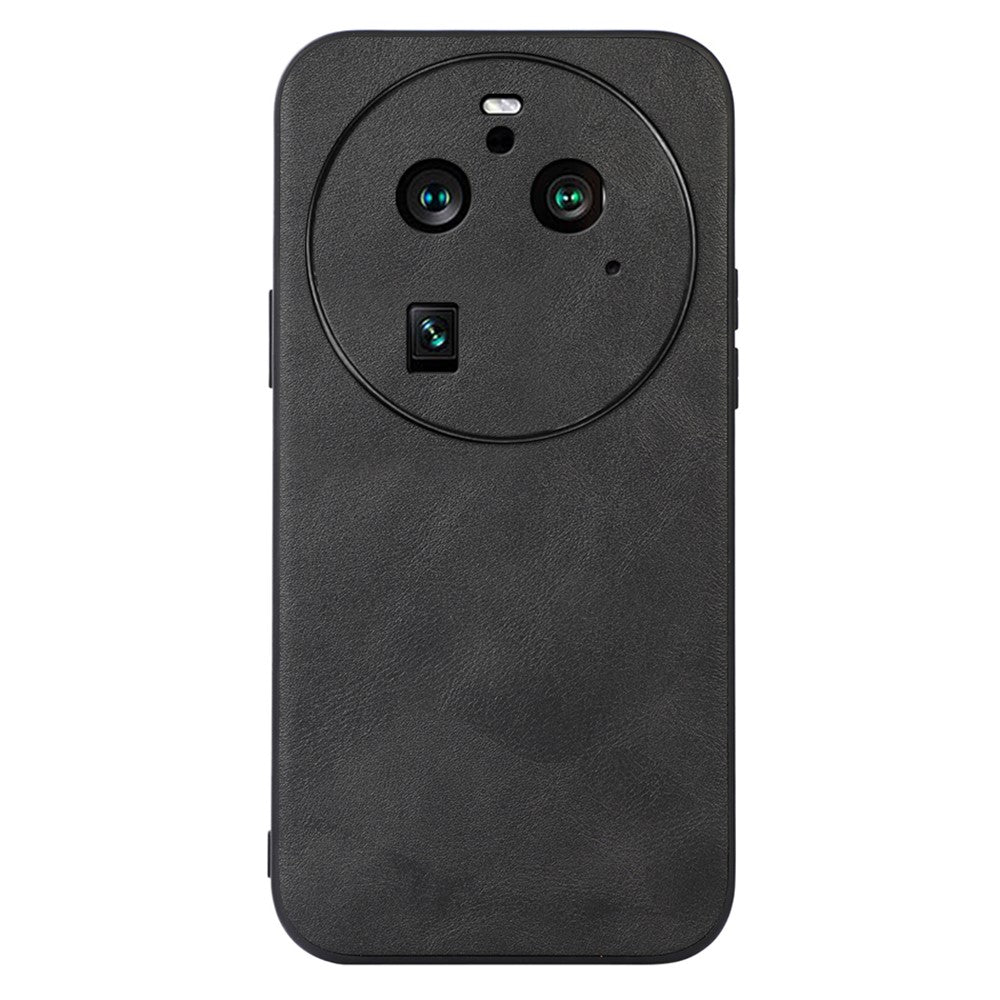 For Oppo Find X6 Pro Cowhide Texture Phone Case Leather Coated TPU+PC Back Cover