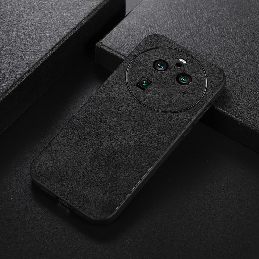 For Oppo Find X6 Pro Cowhide Texture Phone Case Leather Coated TPU+PC Back Cover