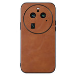 For Oppo Find X6 Pro Cowhide Texture Phone Case Leather Coated TPU+PC Back Cover