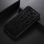 For Oppo Find X6 Pro Phone Case Genuine Cowhide Leather+PC+TPU Crocodile Texture Phone Cover