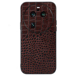 For Oppo Find X6 Pro Phone Case Genuine Cowhide Leather+PC+TPU Crocodile Texture Phone Cover