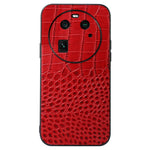 For Oppo Find X6 Cell Phone Case Crocodile Texture Genuine Cowhide Leather Coated PC+TPU Cover