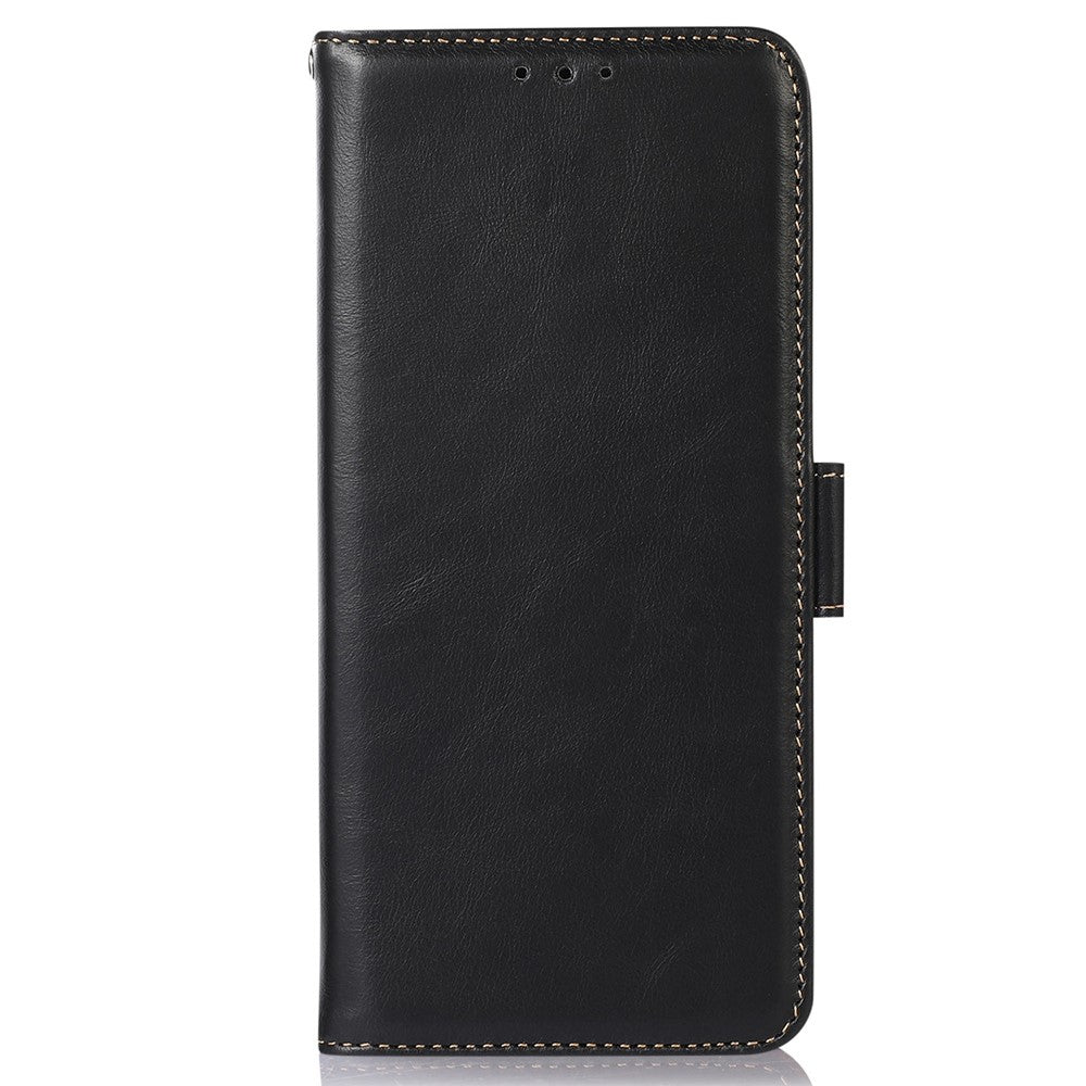 For Oppo Find X6 Pro Phone Case RFID Blocking Genuine Cowhide Leather Cover with Stand Wallet
