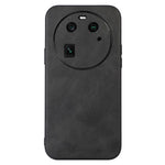 For Oppo Find X6 Cowhide Texture Phone Case Leather Coated TPU+PC Smartphone Cover