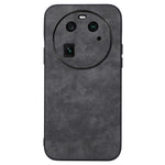 For Oppo Find X6 Textured Phone Case PU Leather+PC+TPU Phone Back Cover