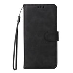 Xiaomi Redmi Note 12 4G Kalvtexturerat Lädermobilskal Stativ Plånboksfodral med Rem