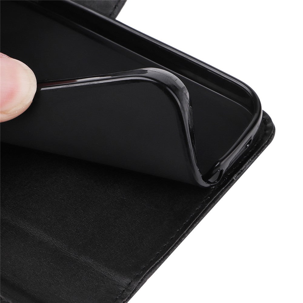 For Xiaomi Redmi Note 12 4G Calf Texture Leather Phone Case Stand Wallet Phone Cover with Strap