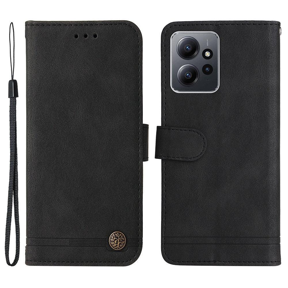 For Xiaomi Redmi Note 12 4G Leather Wallet Cases Skin Touch Phone Cover Stand with Strap