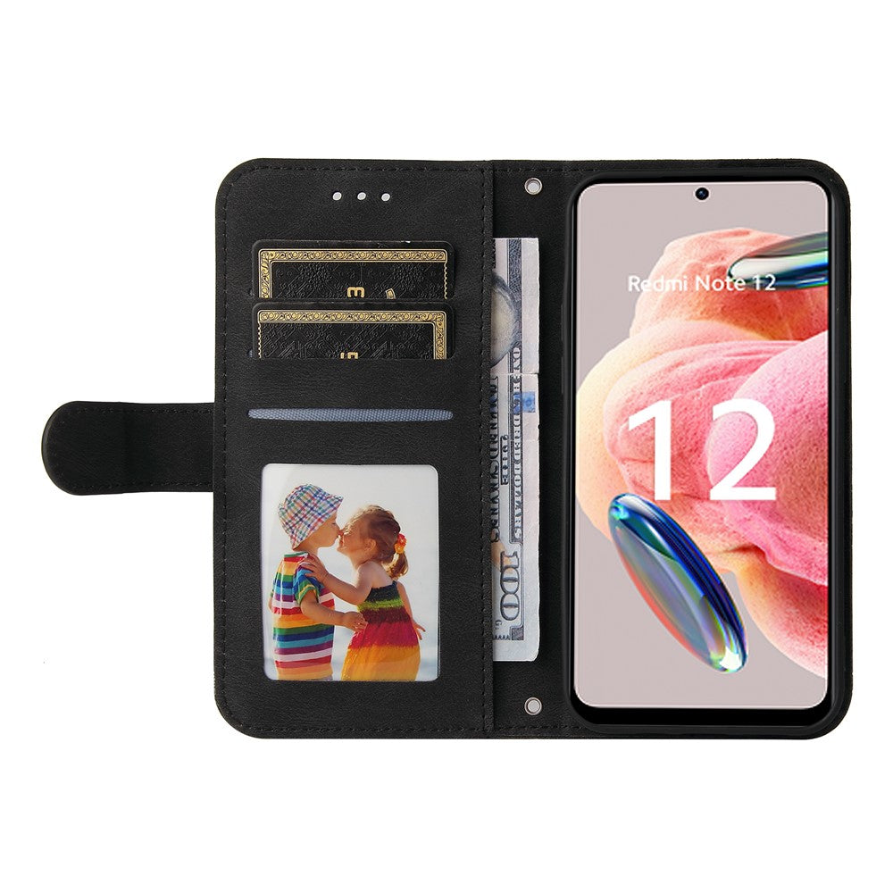 For Xiaomi Redmi Note 12 4G Leather Wallet Cases Skin Touch Phone Cover Stand with Strap