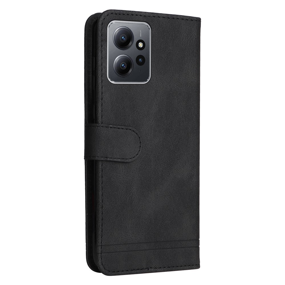 For Xiaomi Redmi Note 12 4G Leather Wallet Cases Skin Touch Phone Cover Stand with Strap