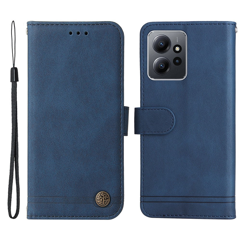 For Xiaomi Redmi Note 12 4G Leather Wallet Cases Skin Touch Phone Cover Stand with Strap