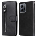 For Xiaomi Redmi Note 12 4G Zipper Pocket Leather Case Calf Texture Stand Wallet Phone Cover