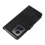 For Xiaomi Redmi Note 12 4G Zipper Pocket Leather Case Calf Texture Stand Wallet Phone Cover