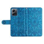 For Xiaomi Redmi Note 12 4G Phone Wallet Case PU Leather Sunflower Imprinted Stand Cover with Strap