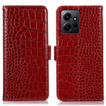 For Xiaomi Redmi Note 12 4G RFID Blocking Wallet Case Genuine Cowhide Leather Stand Phone Cover