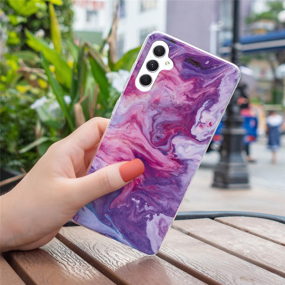 Til Samsung Galaxy A54 5G Marmor Mønster Telefon TPU Etui Anti-ridse IMD Telefon Cover