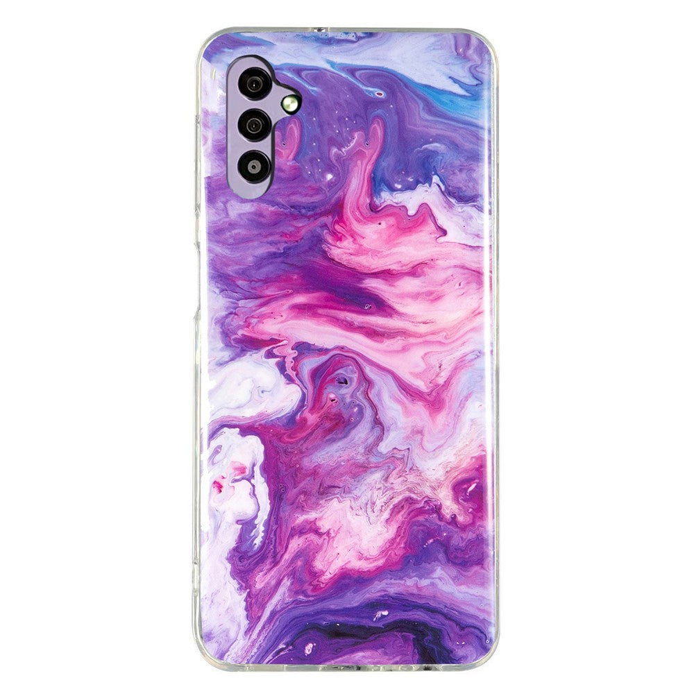 For Samsung Galaxy A34 5G IMD Marble Pattern TPU Case Bump Proof Back Protector Phone Cover