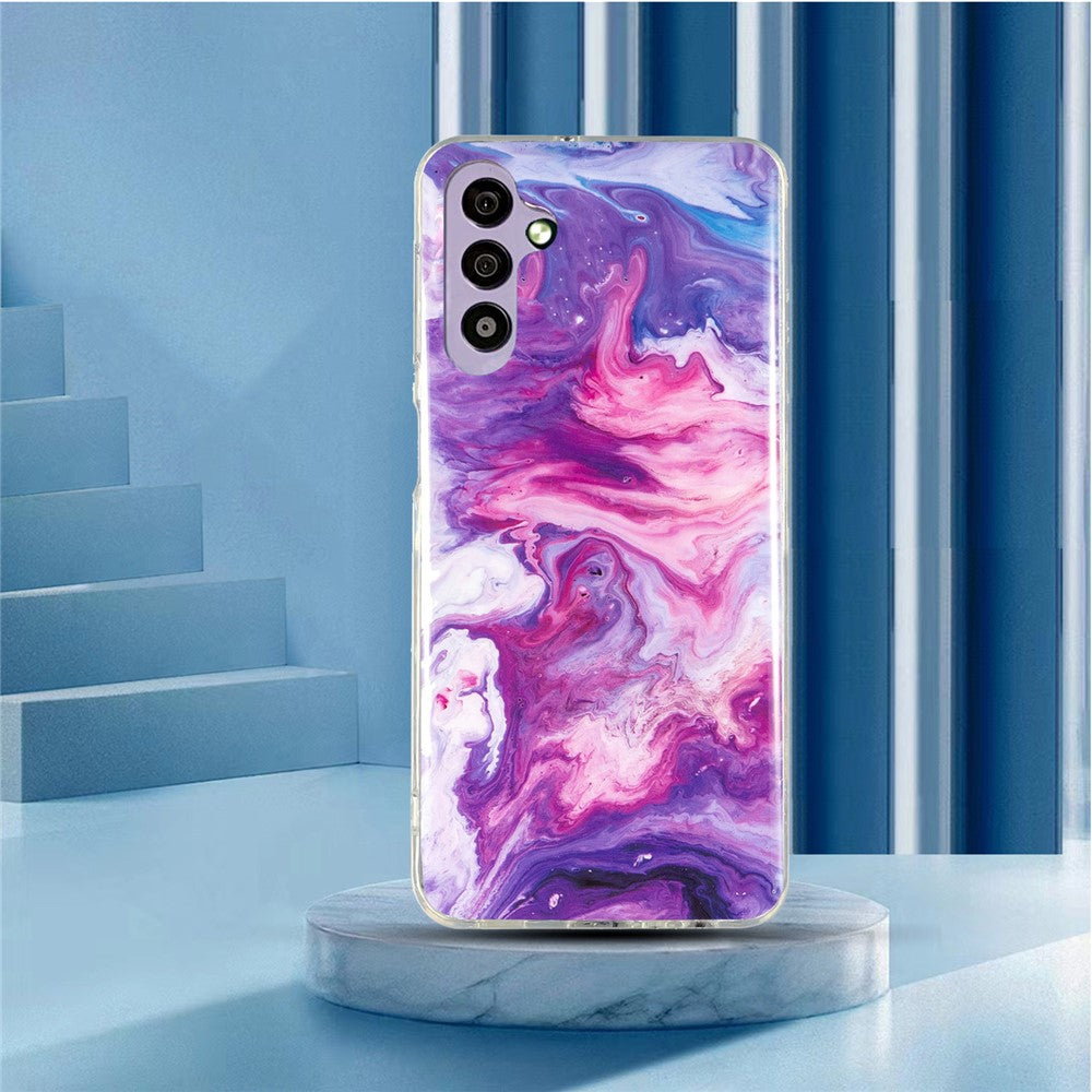For Samsung Galaxy A34 5G IMD Marble Pattern TPU Case Bump Proof Back Protector Phone Cover