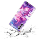 For Samsung Galaxy A34 5G IMD Marble Pattern TPU Case Bump Proof Back Protector Phone Cover
