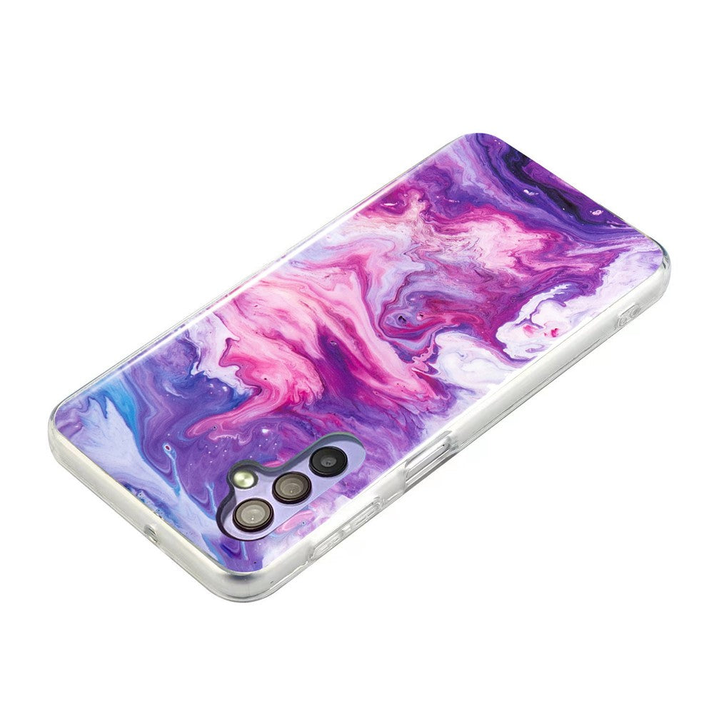 For Samsung Galaxy A34 5G IMD Marble Pattern TPU Case Bump Proof Back Protector Phone Cover