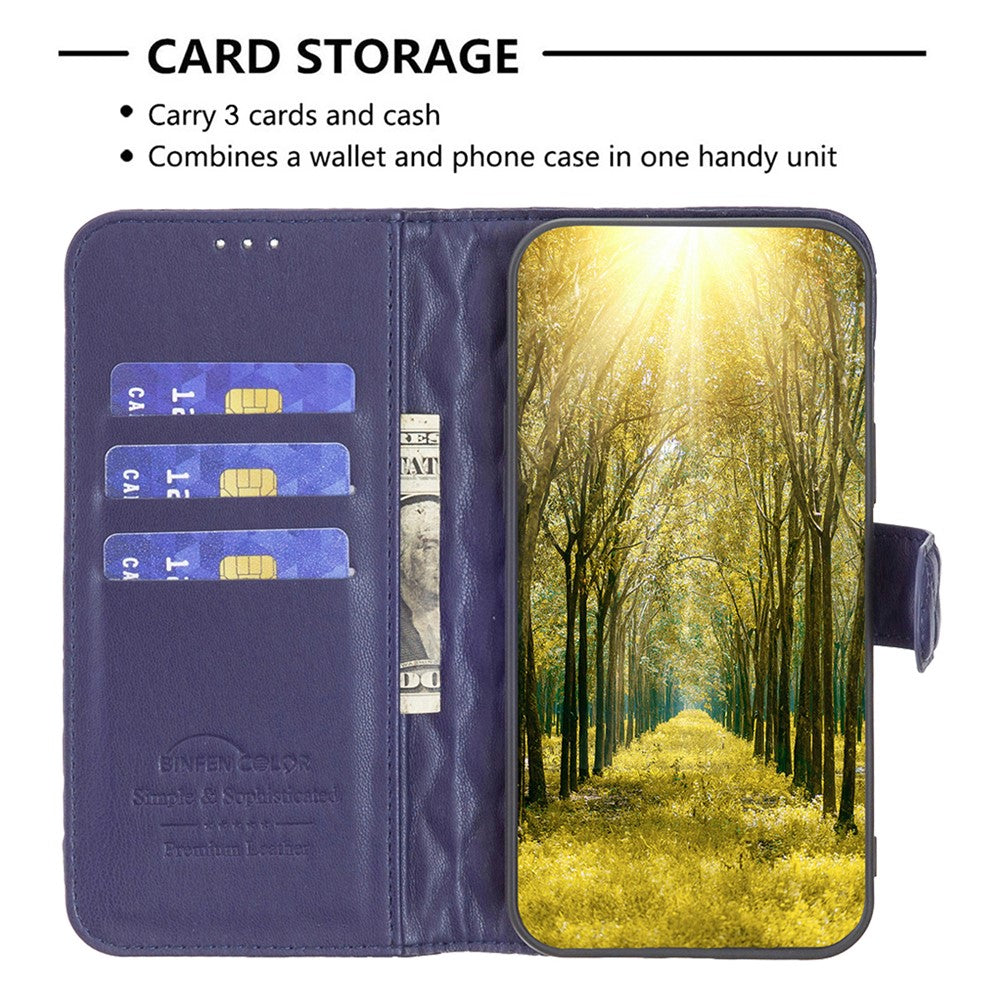 BINFEN COLOR BF Style-14 PU Leather Phone Case for Xiaomi Redmi Note 12 4G Stand Wallet Phone Cover