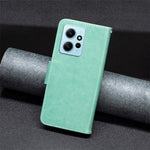 Wallet Stand Case for Xiaomi Redmi Note 12 4G Butterfly Imprinted Leather Phone Cover with Strap