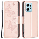Plånboksfodral för Xiaomi Redmi Note 12 4G med fjärilstryck i läder och rem