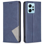 mobilskal för Xiaomi Redmi Note 12 4G PU-läderkorthållare med skarvningsmönster, stativfodral