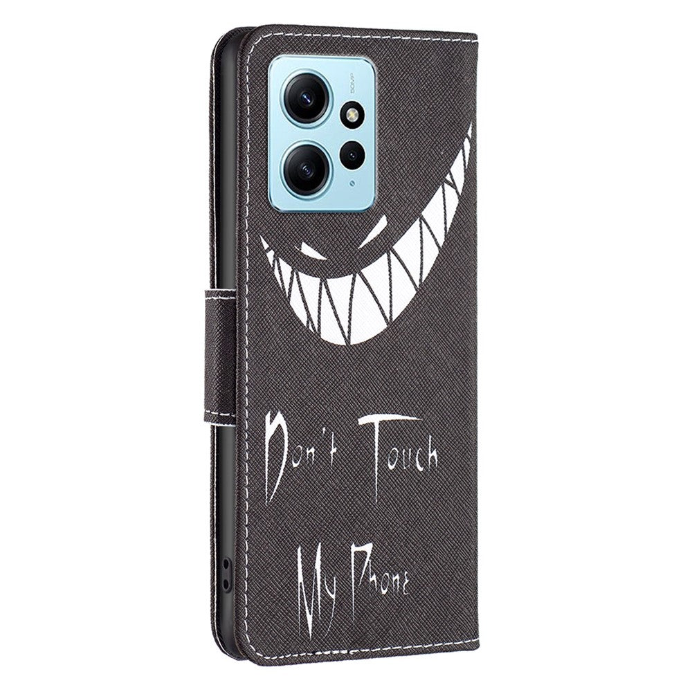 Xiaomi Redmi Note 12 4G Anti-fall Mönster Tryck mobilskal PU Läder Plånboksfodral