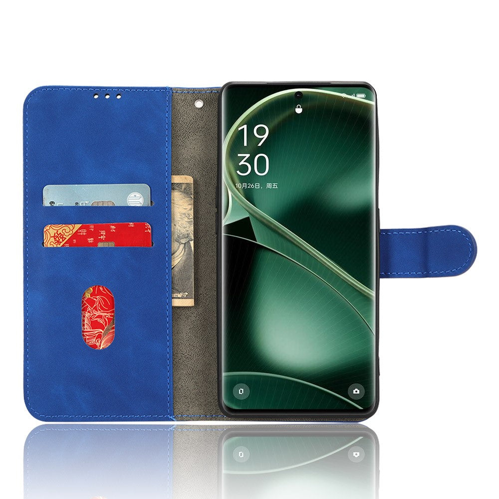 Oppo Find X6 PU-läderflipfodral med stativfunktion, stötsäkert mobilmobilfodral