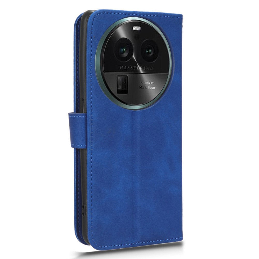 Oppo Find X6 PU-läderflipfodral med stativfunktion, stötsäkert mobilmobilfodral