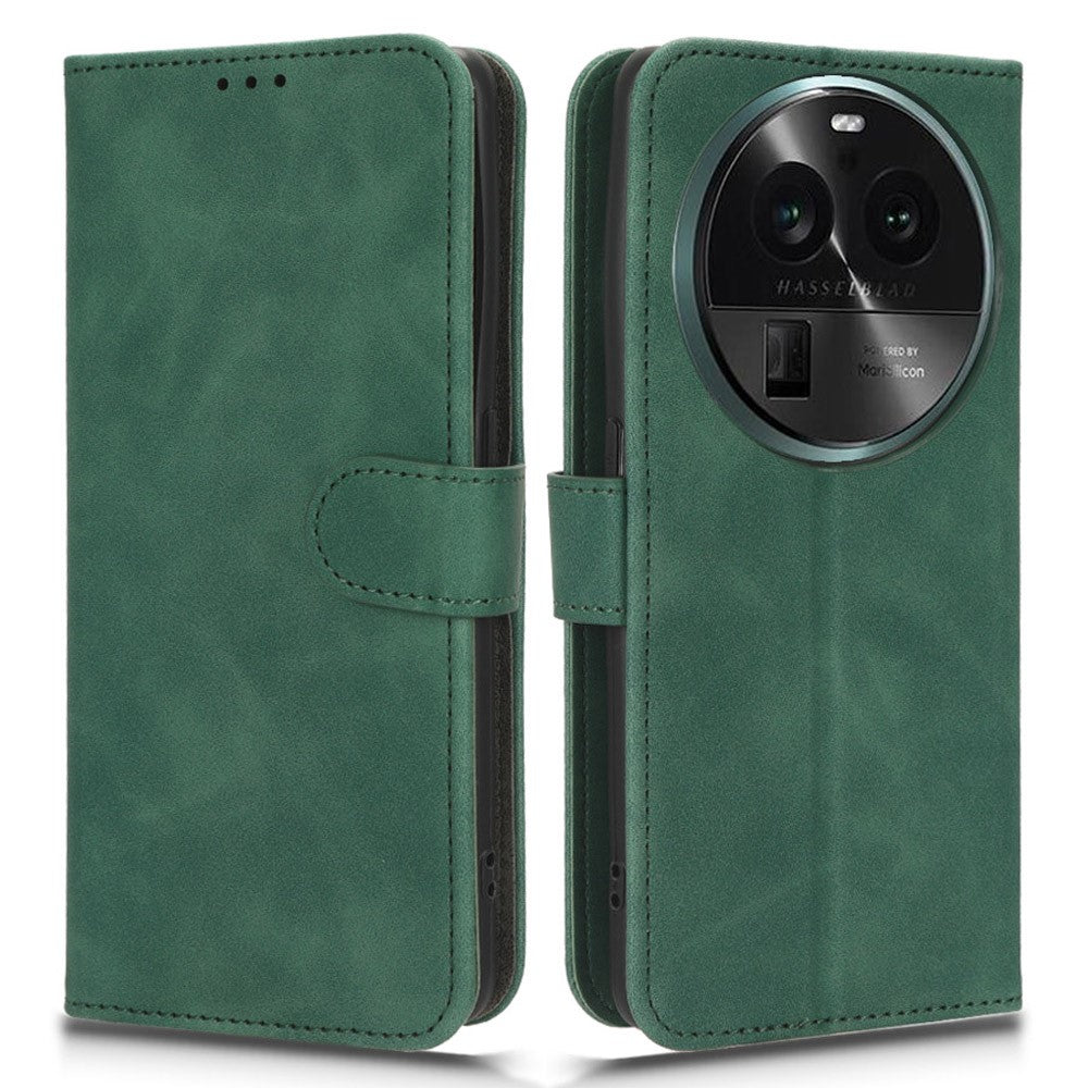 Oppo Find X6 PU-läderflipfodral med stativfunktion, stötsäkert mobilmobilfodral