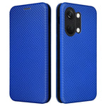 Til OnePlus Nord 3 5G / Ace 2V kulfibertekstur læder stander telefonetui kortholder telefoncover