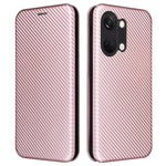 Til OnePlus Nord 3 5G / Ace 2V kulfibertekstur læder stander telefonetui kortholder telefoncover