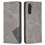 For Samsung Galaxy A24 4G (162.1 x 77.6 x 8.3mm) PU Leather Card Holder Phone Shell Splicing Imprinting Pattern Phone Stand Cover