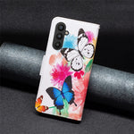 For Samsung Galaxy A24 4G (162.1 x 77.6 x 8.3mm) Pattern Printing Anti-drop Phone Case PU Leather Wallet Stand Cover