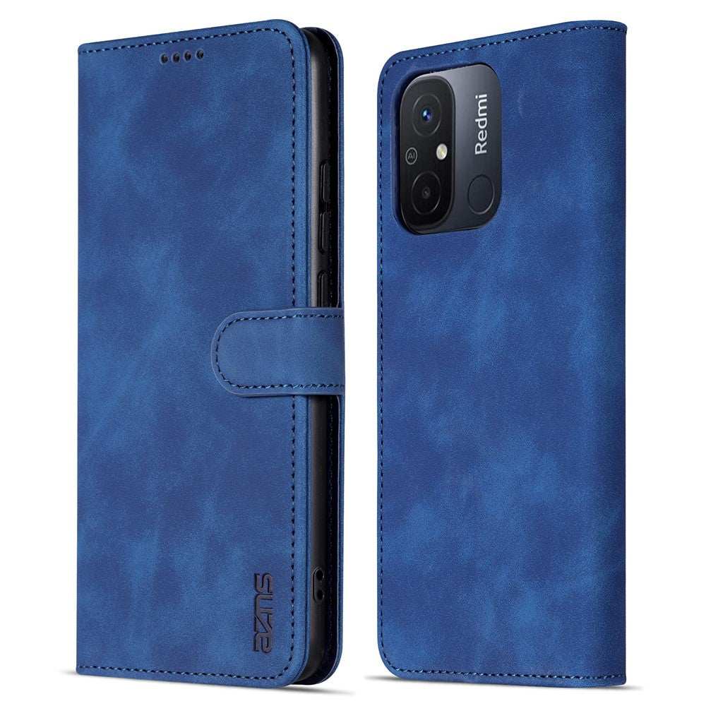 AZNS For Xiaomi Poco C55 4G / Redmi 11A 4G / Redmi 12C 4G Leather Phone Cover Stand Wallet Case