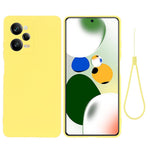 Phone Case for Xiaomi Redmi Note 12 Pro Speed 5G / Poco X5 Pro 5G Liquid Silicone Soft Lining Cover with Strap