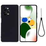 Phone Case for Xiaomi Redmi Note 12 Pro Speed 5G / Poco X5 Pro 5G Liquid Silicone Soft Lining Cover with Strap