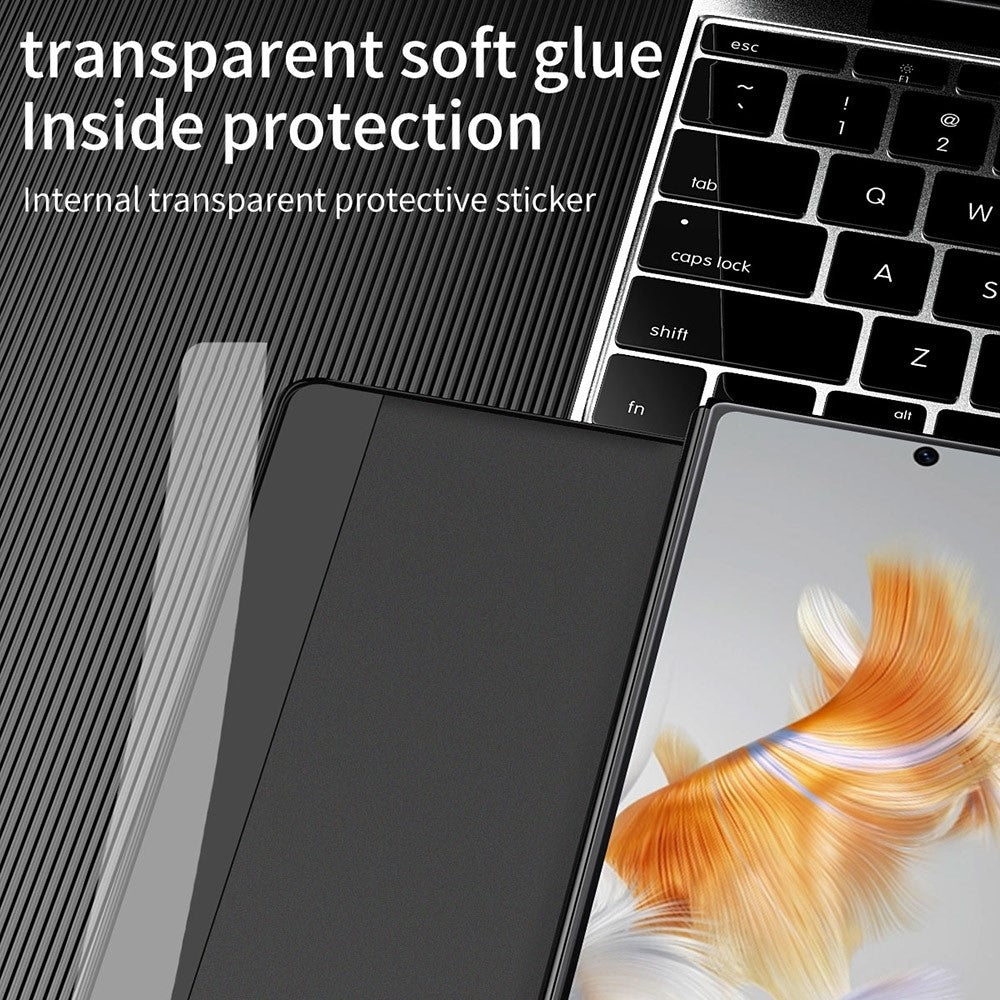 For Huawei Mate X3 5G Magnetic Auto-absorbed View Window PU Leather+PC Phone Case Stand Cover (without Pen Slot)