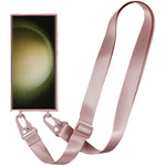 TPU Case for Samsung Galaxy S23 Ultra Matte Finish Phone Protector Cover with Wide Lanyard