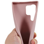 TPU Case for Samsung Galaxy S23 Ultra Matte Finish Phone Protector Cover with Wide Lanyard