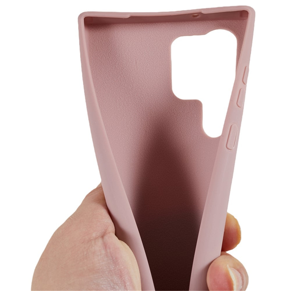 TPU Case for Samsung Galaxy S23 Ultra Matte Finish Phone Protector Cover with Wide Lanyard