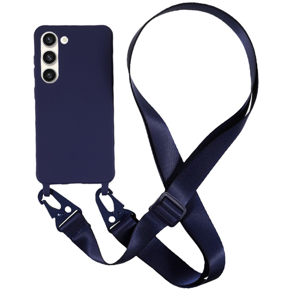 Samsung Galaxy S23+ blødt TPU-mobilcover med mat finish og bred snor