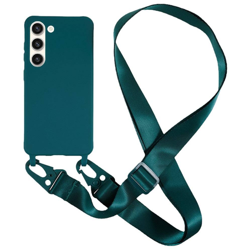 Samsung Galaxy S23+ blødt TPU-mobilcover med mat finish og bred snor