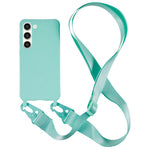 Samsung Galaxy S23+ blødt TPU-mobilcover med mat finish og bred snor