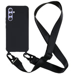 For Samsung Galaxy A54 5G Soft TPU Case Matte Finish Phone Protector with Wide Lanyard