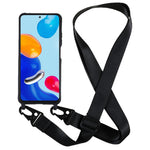 For Xiaomi Redmi Note 11 4G (Qualcomm) / Note 11S 4G Soft TPU Phone Case Matte Finish Anti-drop Cover with Wide Lanyard