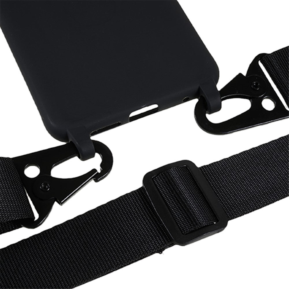 For Xiaomi Redmi Note 11 4G (Qualcomm) / Note 11S 4G Soft TPU Phone Case Matte Finish Anti-drop Cover with Wide Lanyard